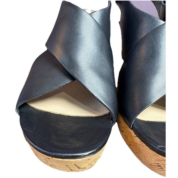 Clarks Maritsa Lara Wedge Sandal Women’s US Size 11 W Black Leather - Picture 4 of 14